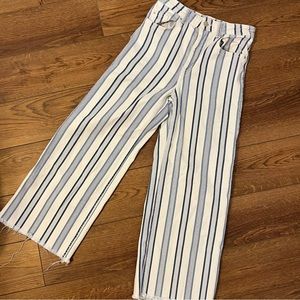 H&M Striped Wide Leg Jeans 8